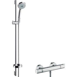 Ensemble de douche avec mitigeur thermostatique Hansgrohe Ecostat comfort